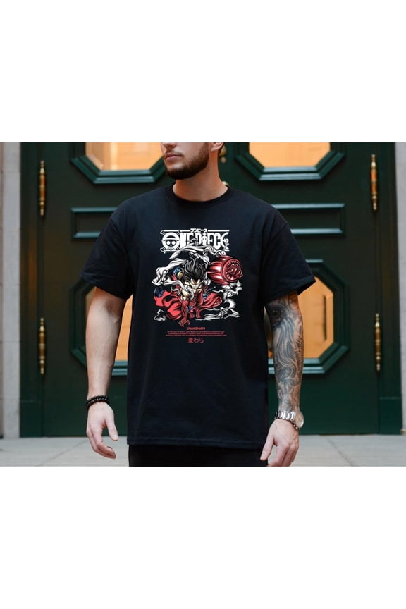 Luffy Snakeman T-Shirt Anime One Piece Shirt Hot Trend GrolyTee T-shirt S-5XL