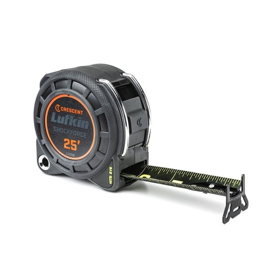 Lufkin L1125B 1-3/16" x 25' Shockforce Nite Eye Dual Sided Tape Measure