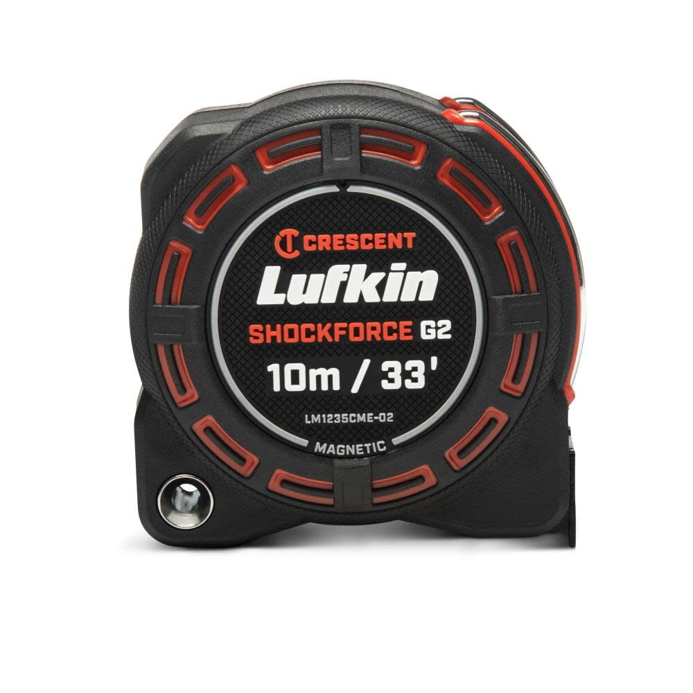 Lufkin Genuine OEM 1-1/4" x 10m/33' Shockforce G2 Magnetic Tape Measure - LM1235CME-02