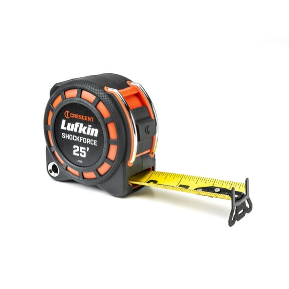 Lufkin Genuine OEM 1-3/16" x 25' Shockforce G1 Dual Sided Tape Measure - L1125-02