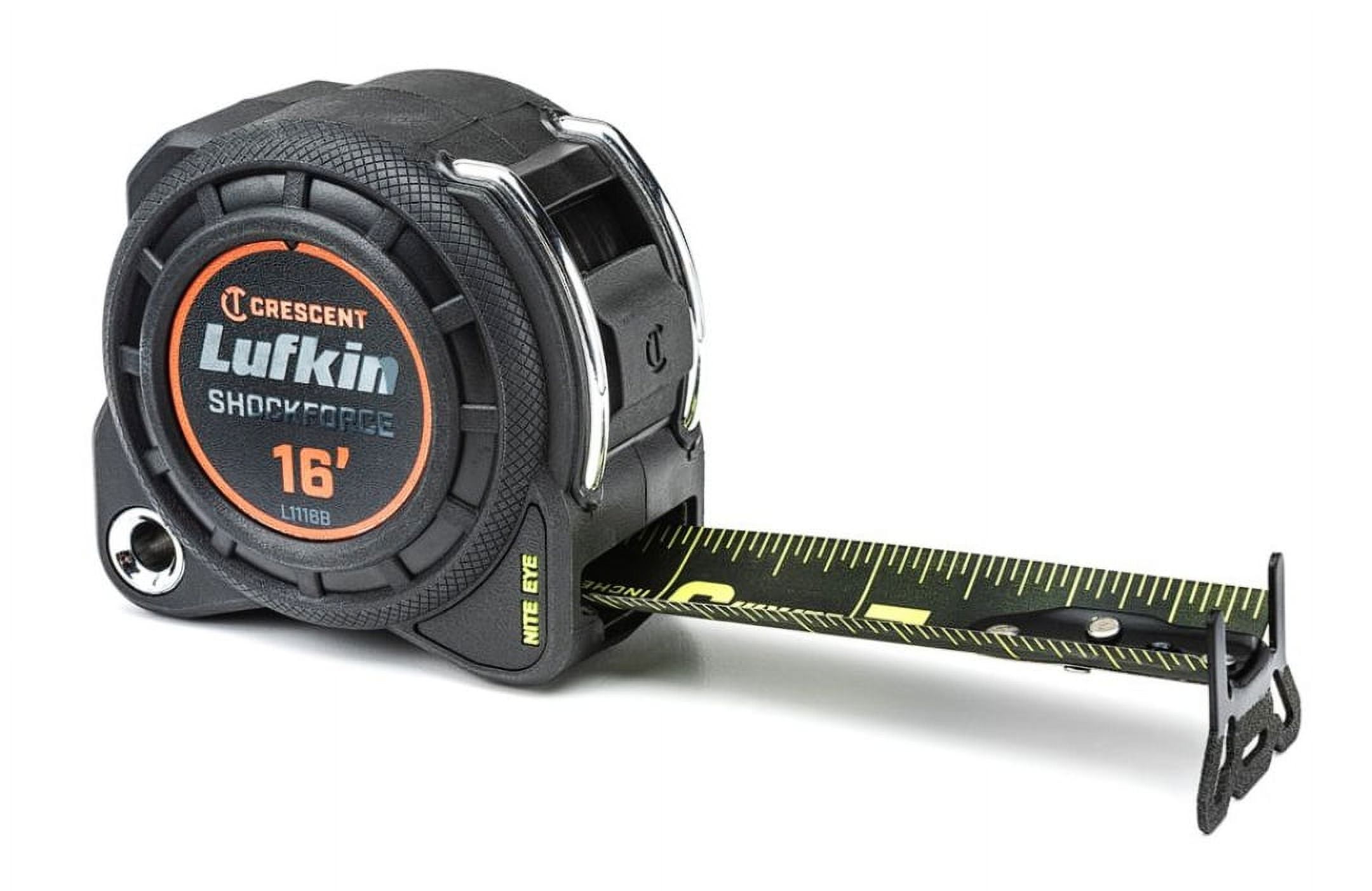 Lufkin L1116B-02 16 ft. Shockforce Nite Eye Dual-Sided Tape Measure