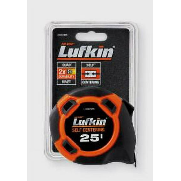 Lufkin Self Centering Tape Measure Lockable Measuring Rule 1"W x 25' L L725SCTMP