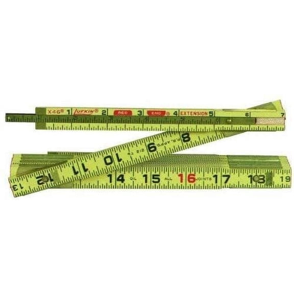Apex Tool Group Folding Ruler Lufkin Wood Fold Rule - 5/8 In x 6 Ft Residential Use, Standard Application