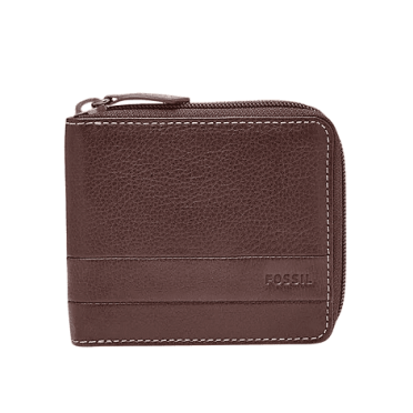 Genuine Cow Leather Zip-Around Long Wallet - Holds 11 Cards, Hipster Style Organizer (Bullz Brand)