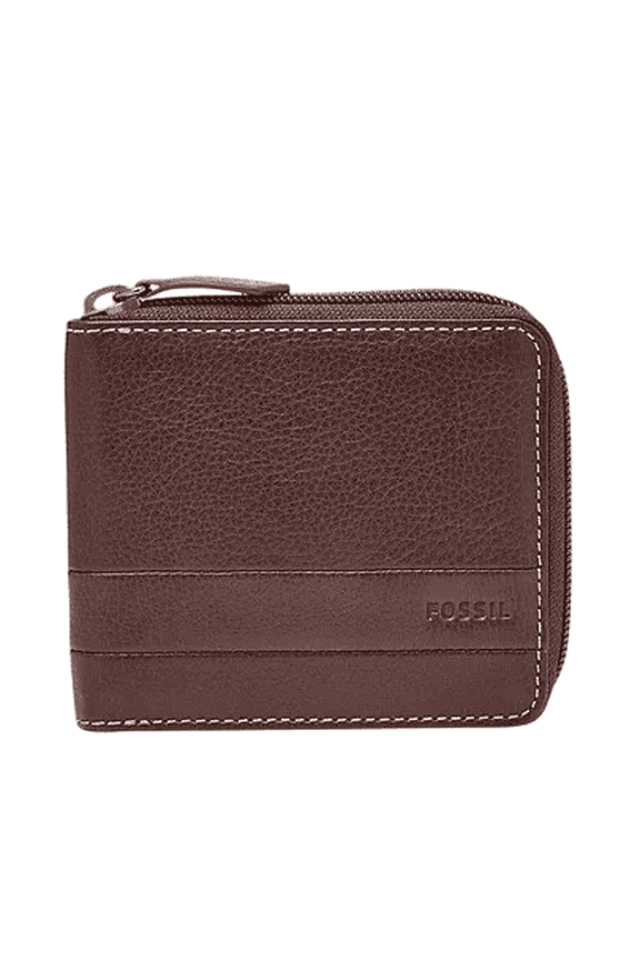 Lufkin Zipper Bifold Wallet for Men Genuine Leather Zip-Around Credit Card Holder