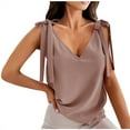 thumbnail image 1 of Lufly Basic Tank Tops for Women Fashion Casual Lady Solid V-Neck Crop Tanks Top Girl Camisoles Vest,Pink,M, 1 of 1
