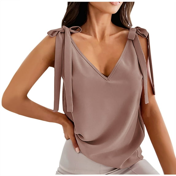 Lufly Basic Tank Tops for Women Fashion Casual Lady Solid V-Neck Crop Tanks Top Girl Camisoles Vest,Pink,M