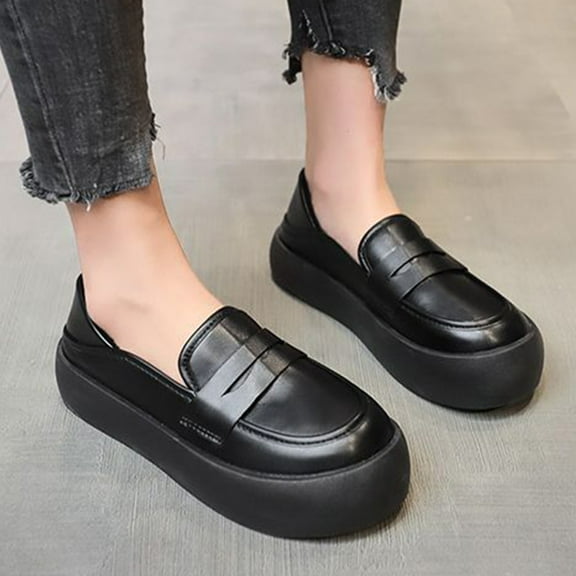 Lufly Flat Heel Round Toe Loafers Non-slip Comfortable Soft Sole Soft Bottom Not Tired Breathable Flat Stirrup Single Shoes Work Shoes Nurse Shoes