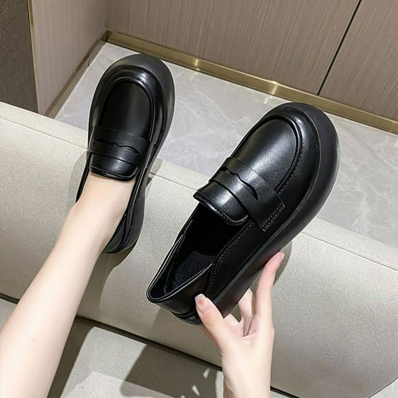 Lufly Flat Heel Round Toe Loafers Non-slip Comfortable Soft Sole Soft Bottom Not Tired Breathable Flat Stirrup Single Shoes Work Shoes Nurse Shoes