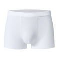 thumbnail image 1 of Lufly Men Casual Solid Sexy Hip Lift Athletic Breathable Non-marking Boxer Briefs Boxer Underwear Pants,White,XXL, 1 of 2