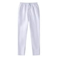 thumbnail image 1 of Lufly Men's Baggy Sweatpants Lightweight Lounge Open Bottom Athletic Workout Pants with Pockets,2XL,White, 1 of 6