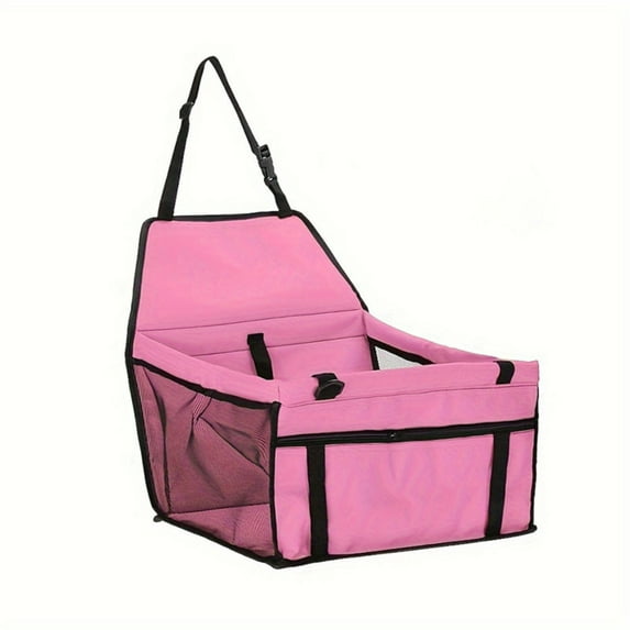 Lufly Pet Car Seat Carrier Folding Pet Dog Cat Carrier Waterproof Handbag Basket Safe Cage Booster Belt Seat Bag Travel Carrier with Seat Belt