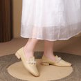 thumbnail image 1 of Lufly Small Fragrant Style Round-toe Pearl French Retro Mary Shoes For Women Flat Shallow Mouth Gentle Patent Leather Spring, 1 of 8
