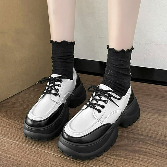 Lufly Small Fragrant Style Round-toe Pearl French Retro Mary Shoes For Women Flat Shallow Mouth Gentle Patent Leather Spring