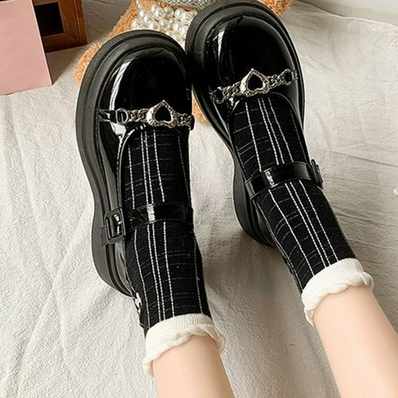 Lufly Small Fragrant Style Round-toe Pearl French Retro Mary Shoes For Women Flat Shallow Mouth Gentle Patent Leather Spring