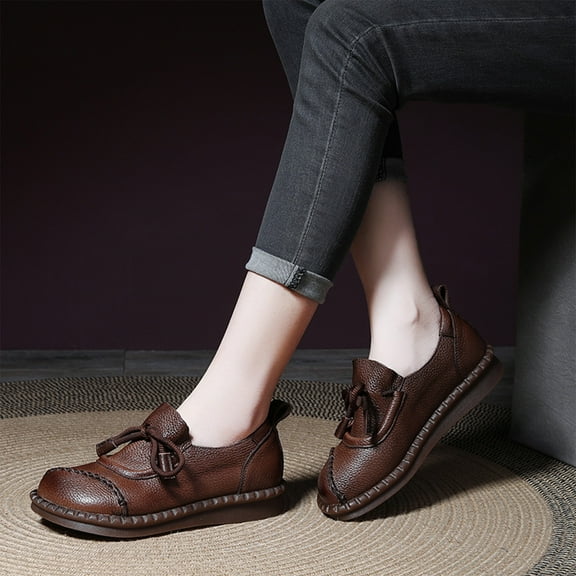 Lufly Women Slip-on Platform Loafers Casual Comfortable Loafer Shoes Indoor Outdoor