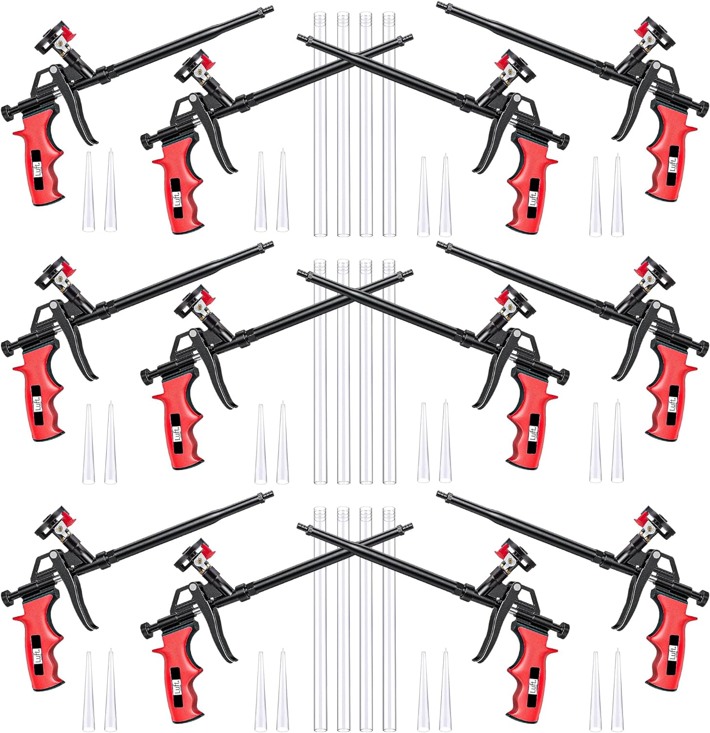 Luft Professional Expanding Foam Spray Gun (12 Insulation Guns + 36