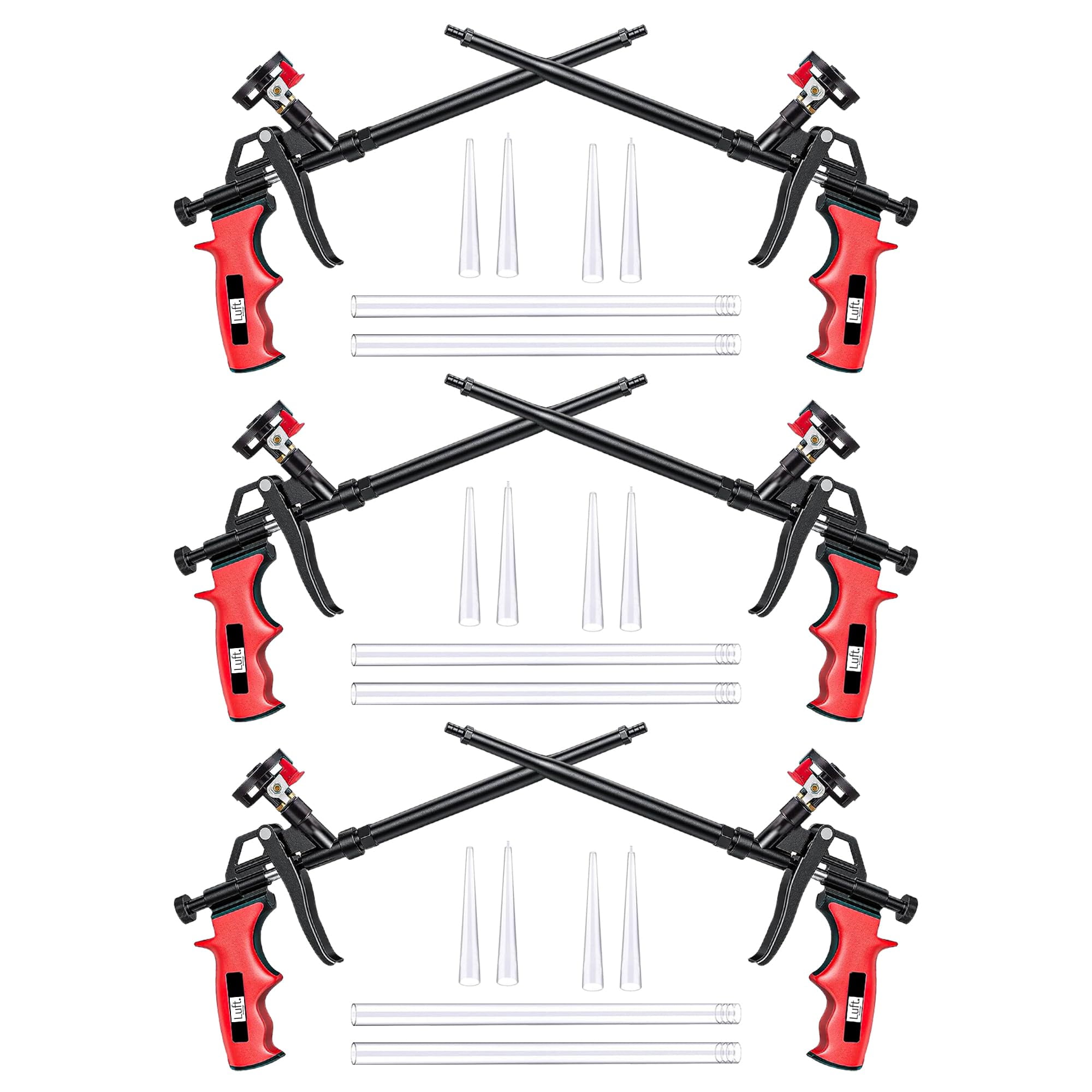 Luft Professional Expanding Foam Spray Gun (6 Insulation Guns + 18