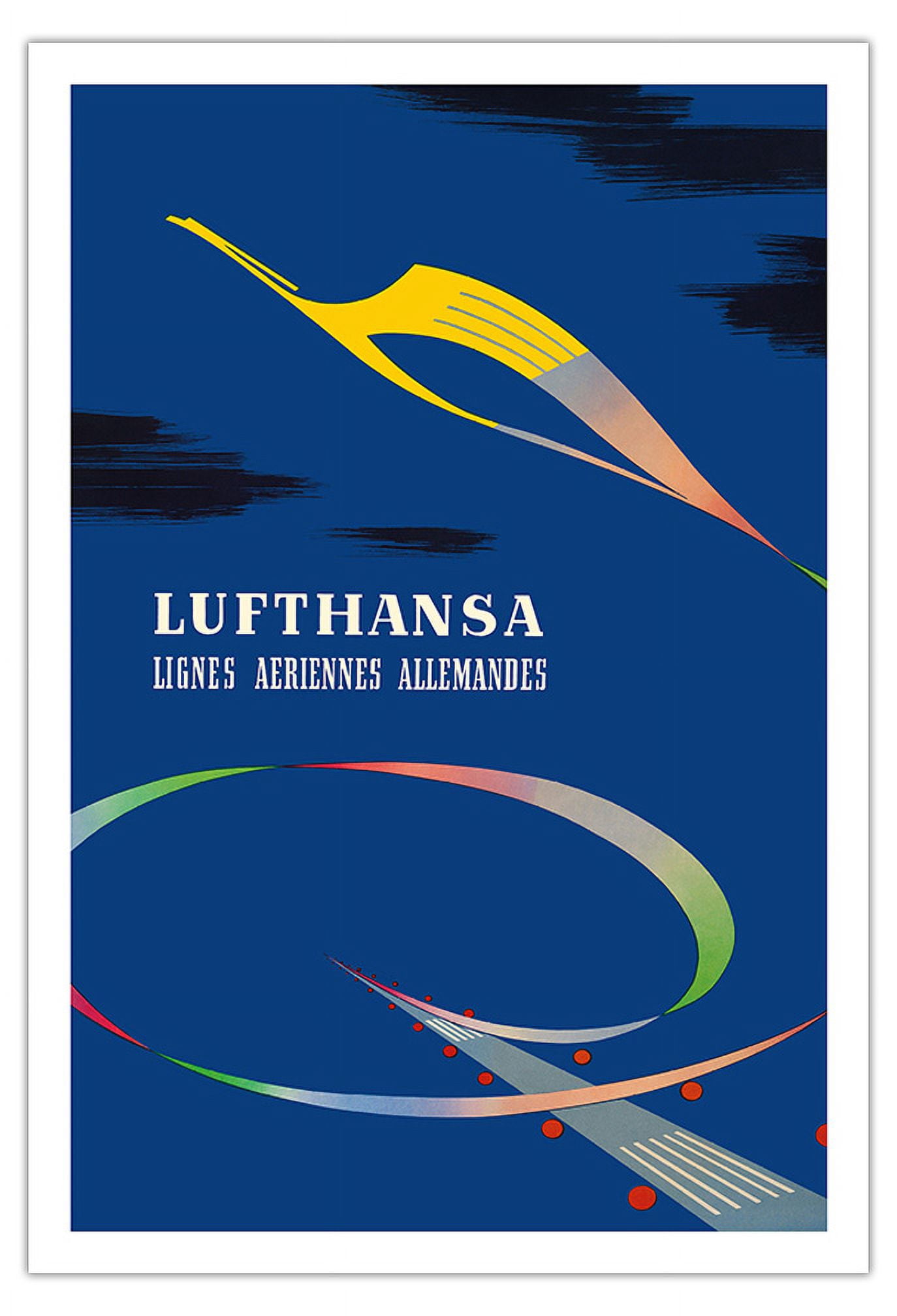 LUFTHANSA AméRIQUE NORD R24 - POSTER HQ 40x60 d'une AFFICHE VINTAGE