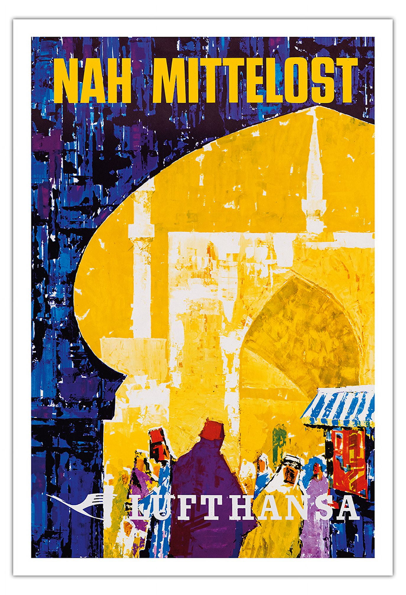 Affiche Vintage Lufthansa Amérique Du Nord R24 - 50x70cm - Poster HQ