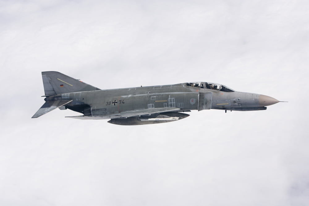 Luftwaffe F-4F Phantom Canvas Art - Gert KromhoutStocktrek Images (35 x 23)