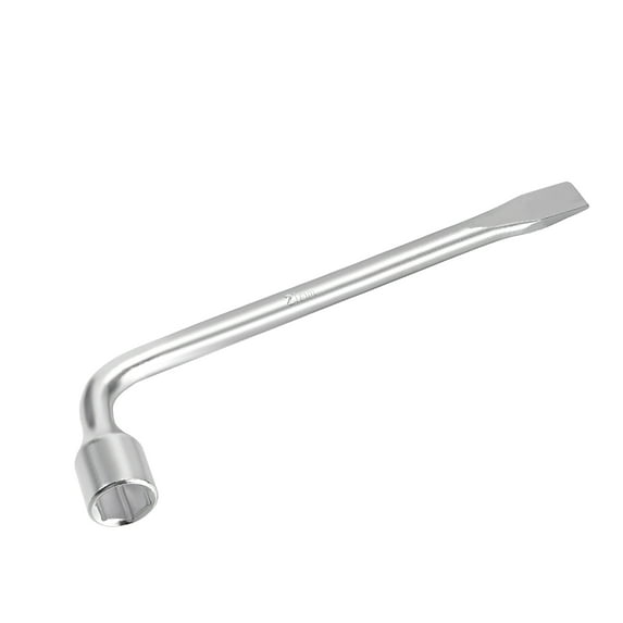 Lug Wrench for Jack, L Type Hexagon 21mm Slotted End Socket Repair Tool