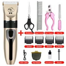 Lugackme Dog Clippers, Low Noise Dog Grooming Clippers, Dog Grooming Kit with Nail Clippers and Nail File, Rechargeable Cordless Pet Hair Trimmer Set for Dogs, Cats and Other Pets