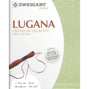 Wizardi Lugana White Petit Points 3835 6349, Precut Zweigart 25 Count Evenweave Cross Stitch Fabric, Counted Embroidery Cloth and Needlework Blank Canvas, 19x27 in for Adults