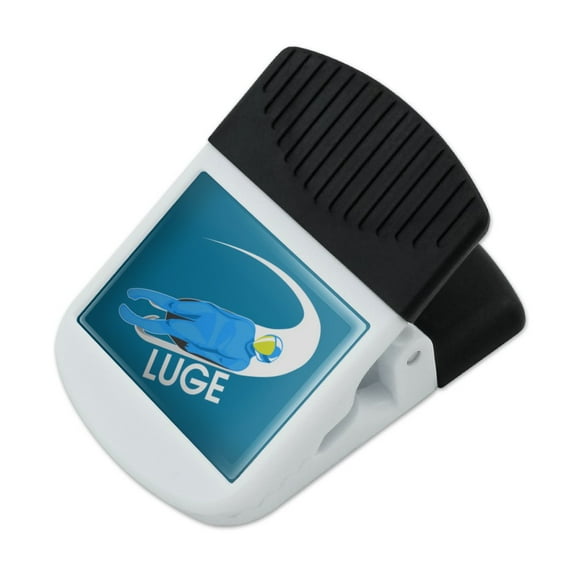 Luge Luger Luging Winter Sport Refrigerator Fridge Magnet Magnetic Hanging Hook Note Snack Clip