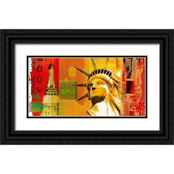 Luger, Gery 24x14 Black Ornate Wood Framed with Double Matting Museum Art Print Titled - New York IV