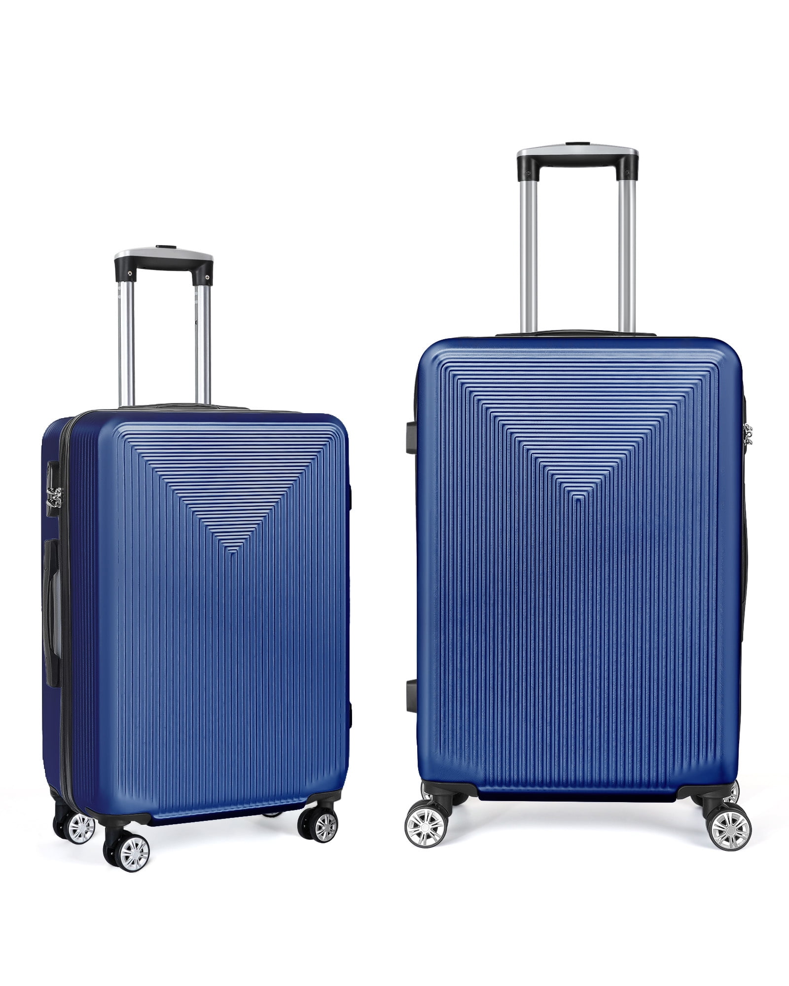 Luggage 2 Piece Sets Hardside Suitcase Set with Double Spinner Wheels ...
