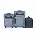 thumbnail image 1 of Gray 2-Piece Softside Luggage Set - Oxford Cloth Suitcase &amp; Backpack, Rolling Spinner Wheels, Travel Bag, Lightweight, Carry On, 1 of 10