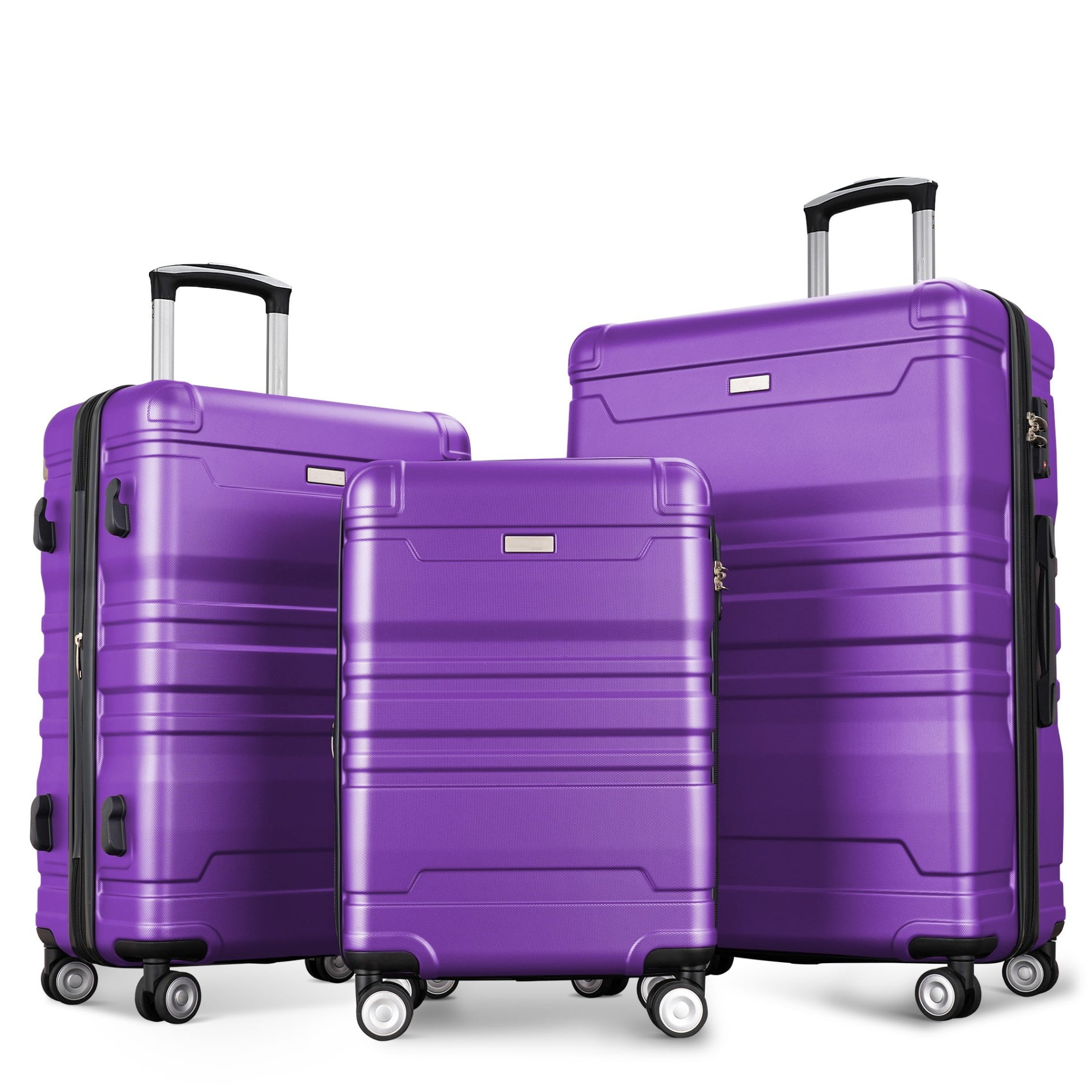 Luggage 3 Piece Set, Expandable Luggage with Spinner Wheels & Side Hook ...