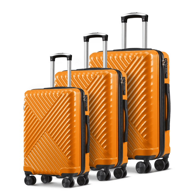 Luggage 3 Piece Set Hard Shell Suitcase Set with Spinner Wheels and TSA