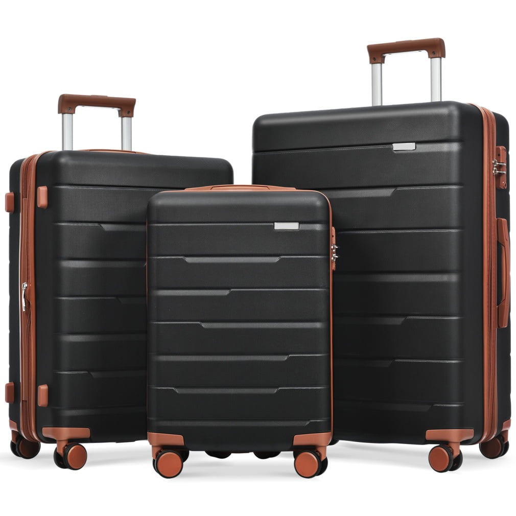 Luggage 3 Piece Set Suitcase, Expandable Lightweight Hard Shell Travel
