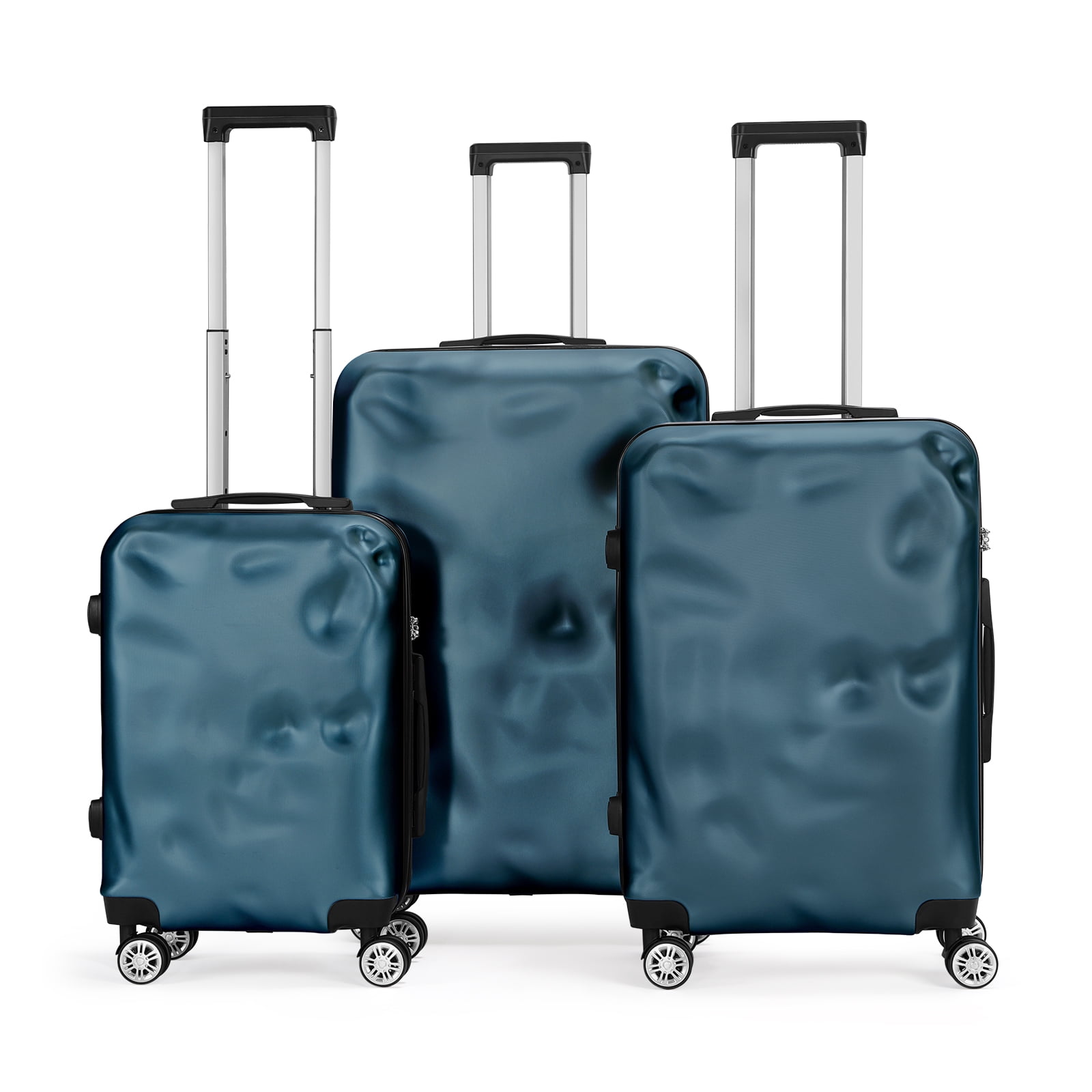 Luggage 3-Pieces Set Travel Lightweight Suitcases with TSA lock Green 20"24"28"