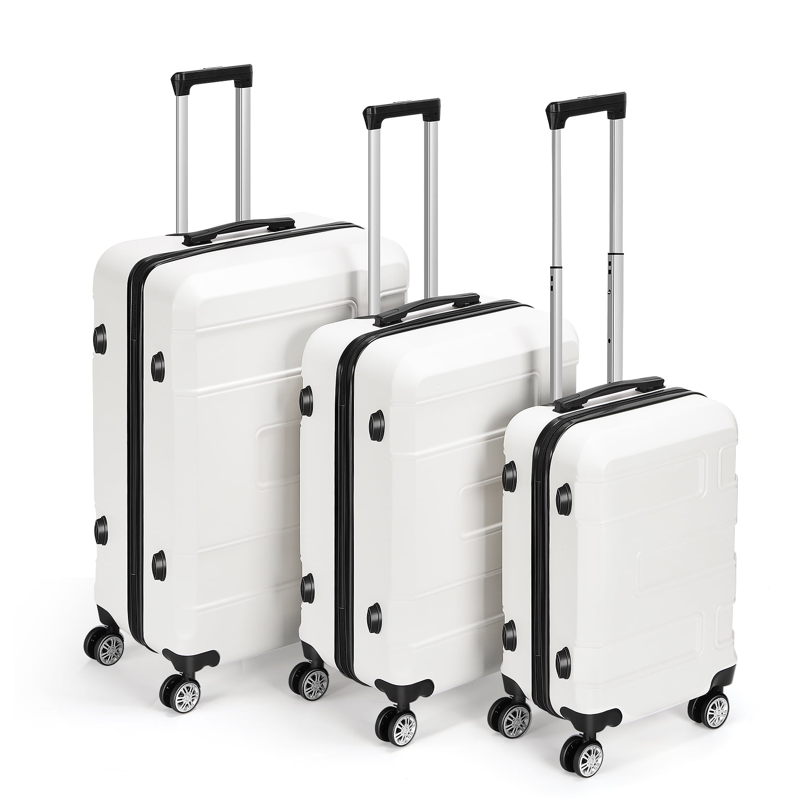 Luggage 3-Pieces Set Travel Rolling Wheels with TSA lock Lvory 20"24"28"