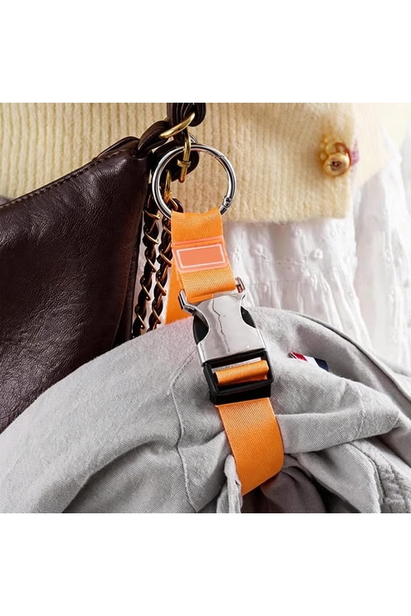 Luggage Accessories, Travel Attachments, Adjustable Suitcase Strap with Metal Hook, Multi-Use Connector for Backpack, Handbag, Shopping Bag