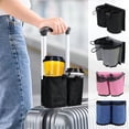 thumbnail image 1 of Luggage Accessory,Cup Holder,Adjustable Travel Drink Pouch,Multi Pocket Bag For Rolling Suitcase Handles(Black), 1 of 7