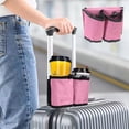 thumbnail image 1 of Luggage Accessory,Cup Holder,Adjustable Travel Drink Pouch,Multi Pocket Bag For Rolling Suitcase Handles(Pink), 1 of 7
