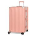 thumbnail image 1 of Luggage Aluminium Frame PC ABS Hardshell Suitcase with Spinner Wheels TSA Lock Zipperless Luggage 28 inch SakuraPink, 1 of 8
