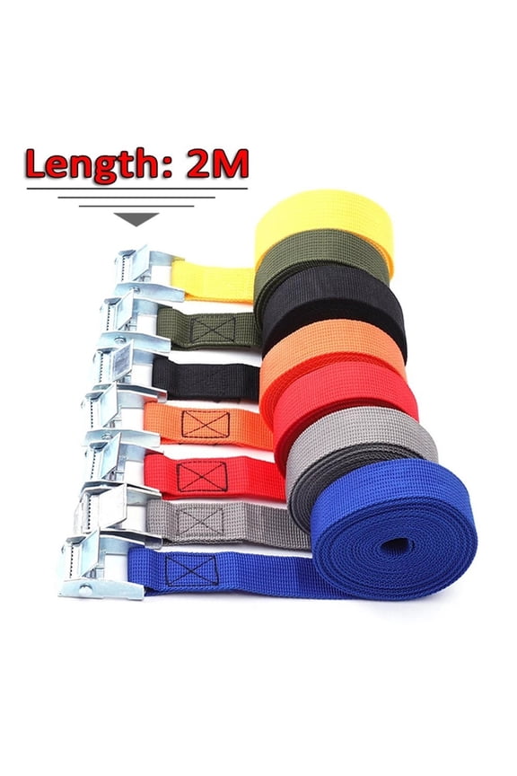 Luggage Bag Lashing Strap Nylon Quick Release 1Pc 25Mm X 2M 2M Cam Buckle Cargo High Quality New Nice Pratical Black Fangkenuo