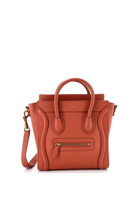 Luggage Bag Smooth Leather Nano By Rebag