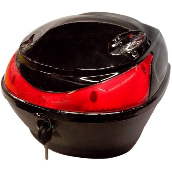 Black Motorcycle Luggage Box with Secured Lock Buckle and Sturdy PP Material