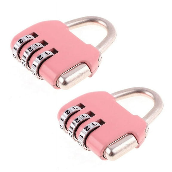Luggage Box Resettable Combination Lock Padlock 3 Digit Number Pink
