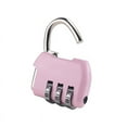 thumbnail image 1 of Luggage Box Resettable Combination Lock Padlock 3 Digit Number Pink, 1 of 8