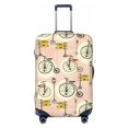 thumbnail image 1 of Luggage Cover Anti Scratch, Bike Pattern Abstract Elastic Suitcase Protector Fits 18-32 Inch Luggage, 1 of 2