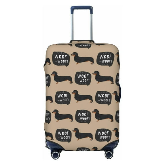 Luggage Cover Anti Scratch, Dachshund Dog Puppy No.1015 Elastic Suitcase Protector Fits 18-32 Inch Luggage