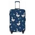 thumbnail image 1 of Luggage Cover Anti Scratch, Bohemian Cute Duck Navy Blue Elastic Suitcase Protector Fits 18-32 Inch Luggage, 1 of 2