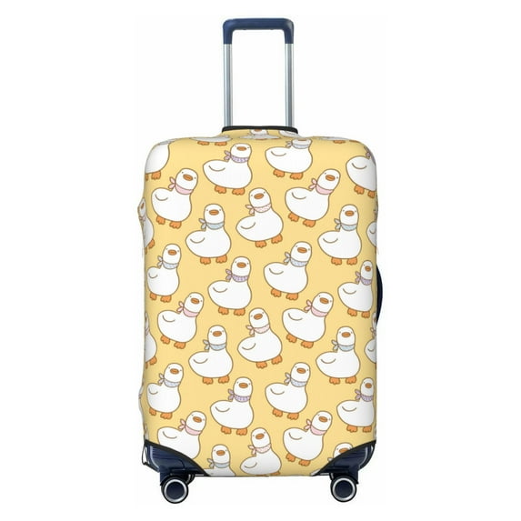 Luggage Cover Anti Scratch, Cartoon Funny Cute Duck_A Elastic Suitcase Protector Fits 18-32 Inch Luggage